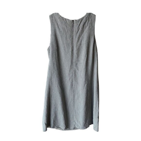 Express Navy Bkack White Check Dress Size 3 / 4 Mini Swing Dress Office Casual - Picture 2 of 2